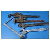 14" Rigid & Stillson Pipe Wrenches-adj 10"&12"