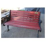 Outdoor Bench-Cast Iron&Wood-28"x50"x30"H