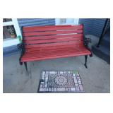 Outdoor Bench-Cast Iron&Wood-28"x50"x30"H&