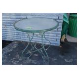 Metal & Glass Outdoor Table-28"x29"