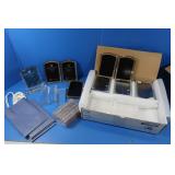 Large Lot of Acrylic Plaques, Stands for Engraving