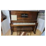 Upright Grand Player Piano w/Rolls of Music mfd by