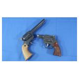 2 Plastic Cap Guns-Revolvers