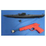 Submarine Model, Toy Dart Gun(not working)