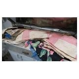 Metal Suitcase w/Vintage Linens&Clothing