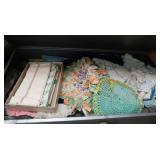 Metal Suitcase w/Vintage Linens&Clothing