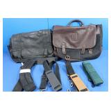 2 Shoulder Bags/Briefcases-Leather Trimmed