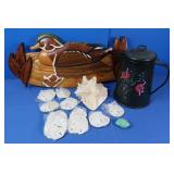 Wooden Duck Wall Hanginng, Painted Coffee