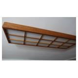 2 Wooden Light Fixtures w/Grid 17x49