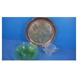 Green&Pink Depression Glass