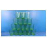 18 Green Juice/Water Glasses