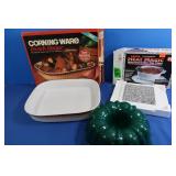 Corningwre Open Roaster, Bundt Pan, Microwave Hot