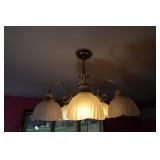 5 Bulb Ceiling Light 22"W, Adj Height