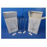 2 Set of 2 Optic Toasting Flutes-NIB