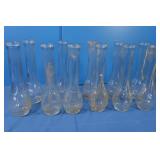 11 Glass Vases-9"