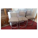 3 Padded Bar Chairs