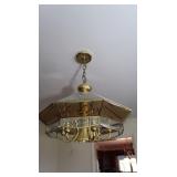 Brass/Glass Chandelier-6 Surround Lights around 1