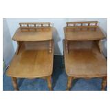 2 Maple End Tables 28"Dx26"Hx19"W