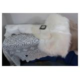 Crocheted Table Cloth w/Hole (Handmade), Throw