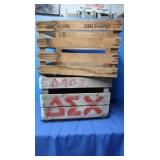 2 Wood Fruit Crates (bushel)