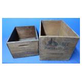 2 Wood Crates(1 GR McBabee Dovetailed Powder&Oil