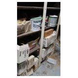 3 Shelves of Misc Ceramic Tile, Patch, Glue