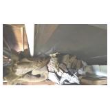 Misc Wood, Copper Pipes, Burlap, Wire, Corner