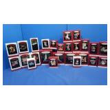 25 Hallmark Keepsake Ornaments w/Purple Tote/Lid