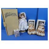 2 Christmas Porcelain Dolls&Jan Hagara Doll
