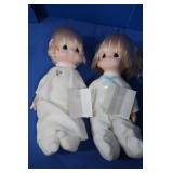 Precious Moments Dolls - 2 14" new in box, 3 5"