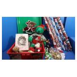 Christmas Storage Box w Christmas Bears, Muffy