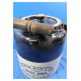 Antique Crock wLid,Wine Handle-Benton Myer&Co.