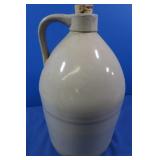 Vintage White Crock Jug w/Handle