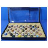 Display Case if Vintage Marbles