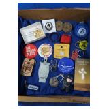 Vintage Key Chains, Buttons&more