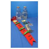 Vintage Glass Banks&Pickle Pins