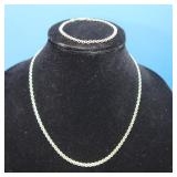 20" Sterling Chain&8.5" Sterling Bracelet-16.7gr