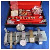 Misc Jewelry-Westclox Pocket Watch,Cufflinks, Pins