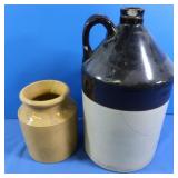 2 Vintage Crocks(several chips)