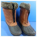 New Leather/Rubber Boots-Size 10