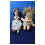 Vintage Cabbage Patch Doll&Porcelain Doll