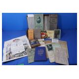 Vintage Collectible Paper Memorabilia in Wood Box