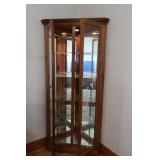 Lighted Curio Cabinet w/4Glass Shelves