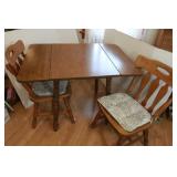 Table w/2 Fold-Down Leafs, 2Chairs,9"Leafs-42"x38