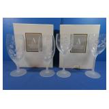 2 Sets of Avon Hummingbird Crystal Glasses