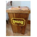 Wooden Kitchen Trash Bin 12inx10x2ft High