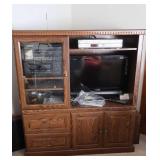 Wooden Stereo/TV Entertainment Center 51inx21x54