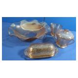 Butter Dish, Sugar Bowl, Creamer Cup&Decorative