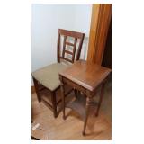 Lamp Table 15inx15inx31High W/Wooden Bar Stool