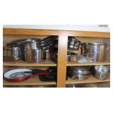 Lg Lot of Stainless Pots/Pans-Incl Cuissinart